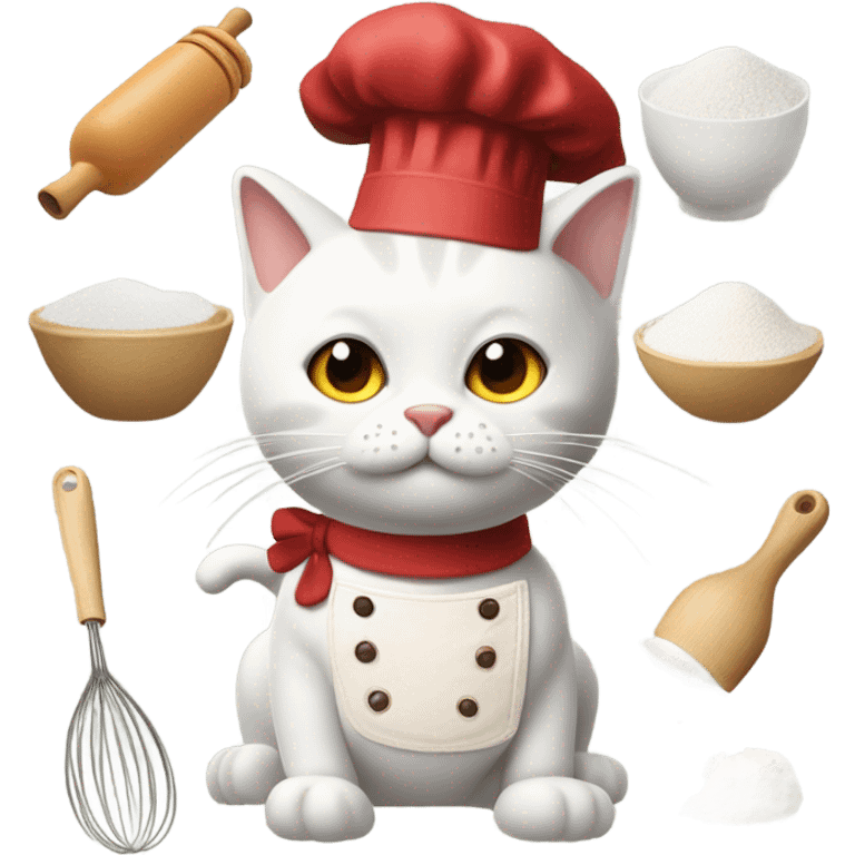 Cat baking  emoji