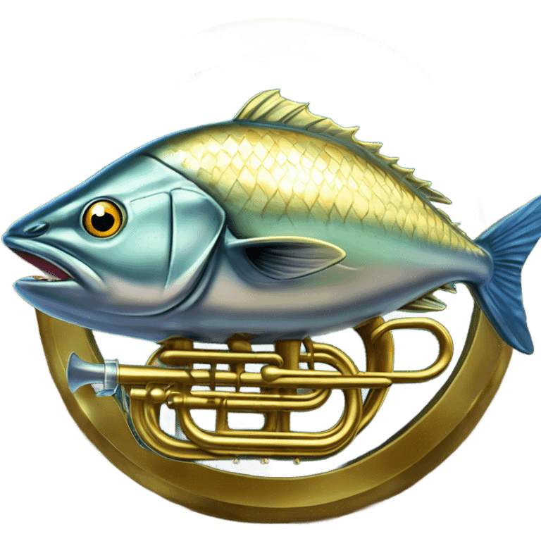 Tuna with a tuba emoji