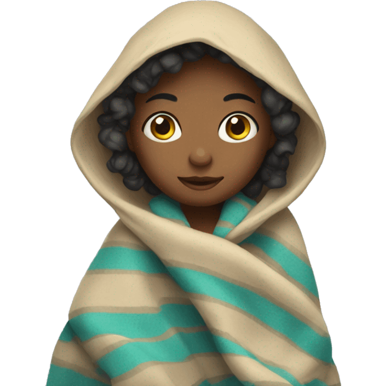 Girl with a blanket  emoji