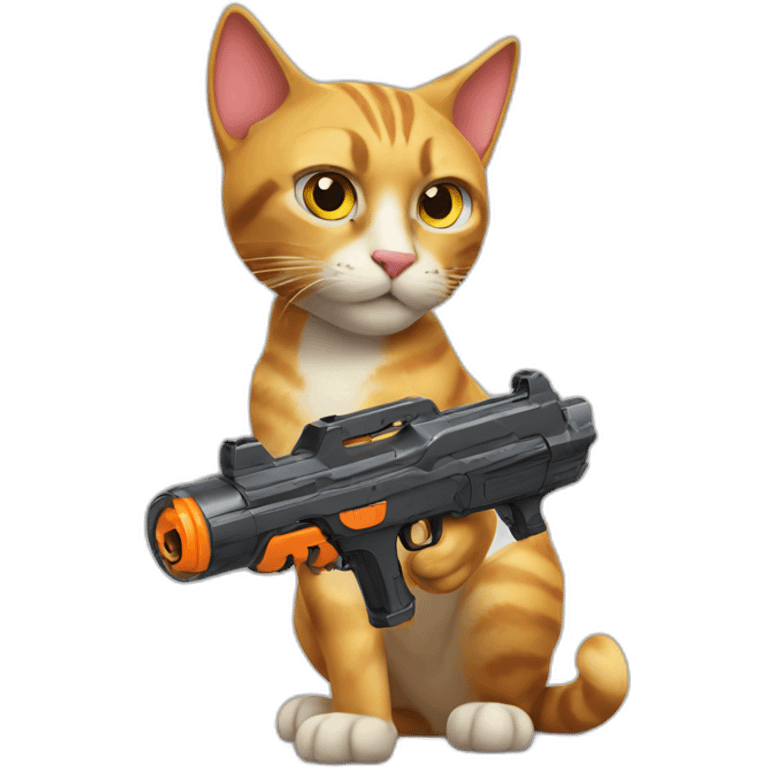 cat with nerf gun emoji