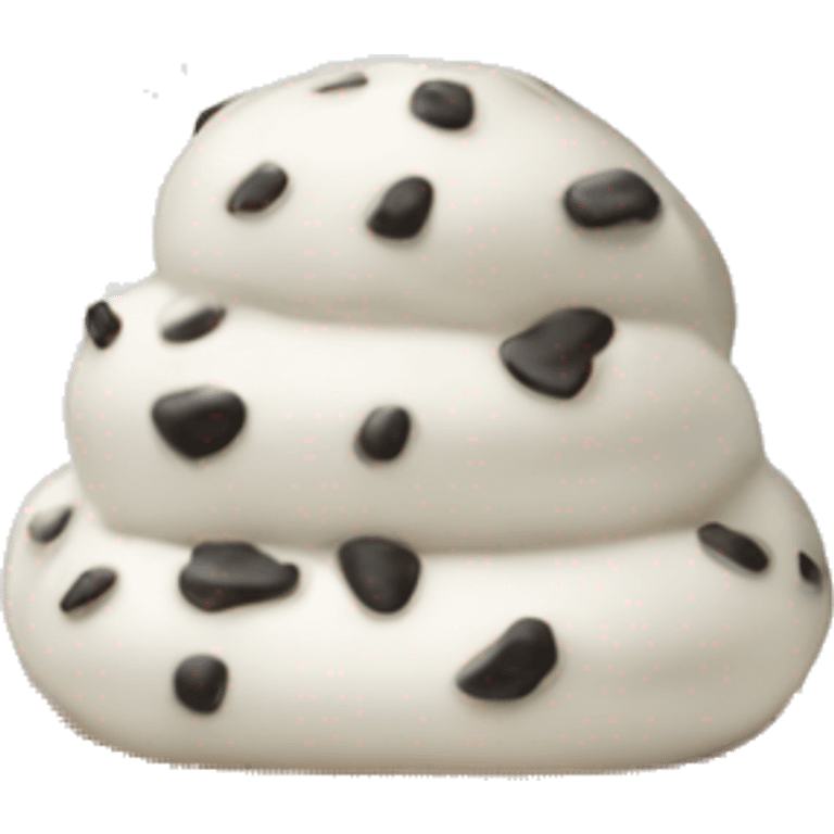 Scoop of cookies and cream ice-cream emoji