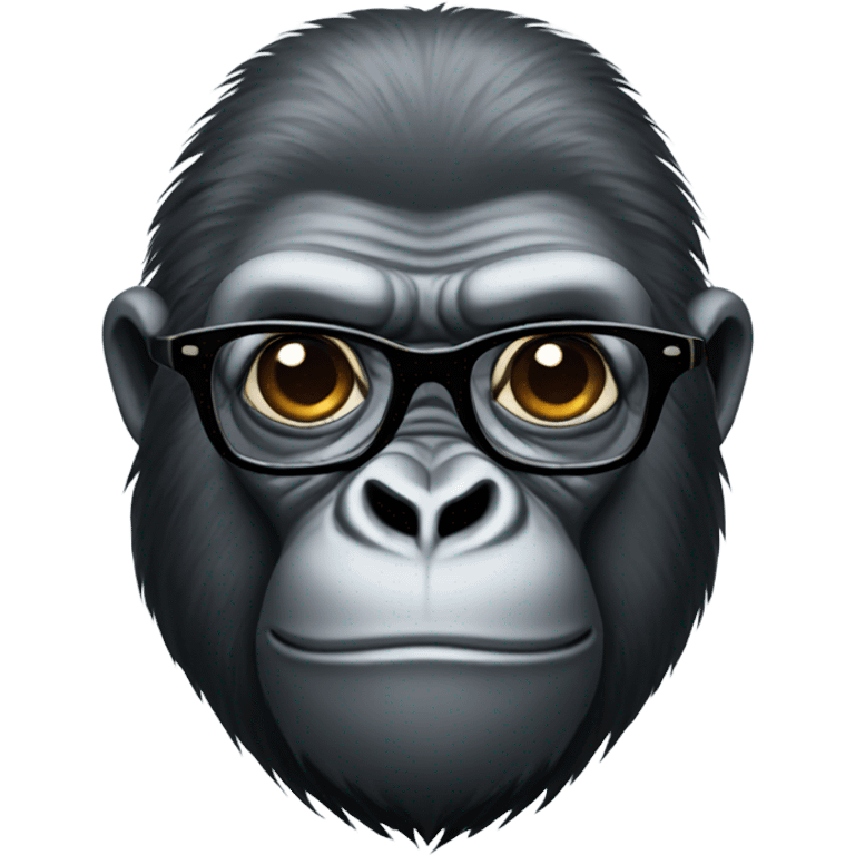 Gorilla with glasses emoji