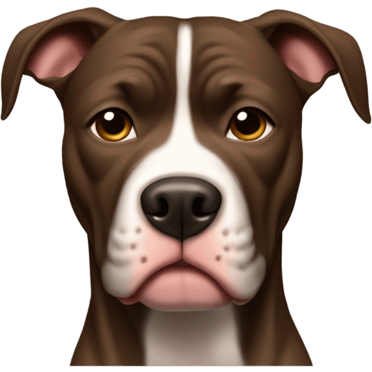 Dark brown pittbull emoji