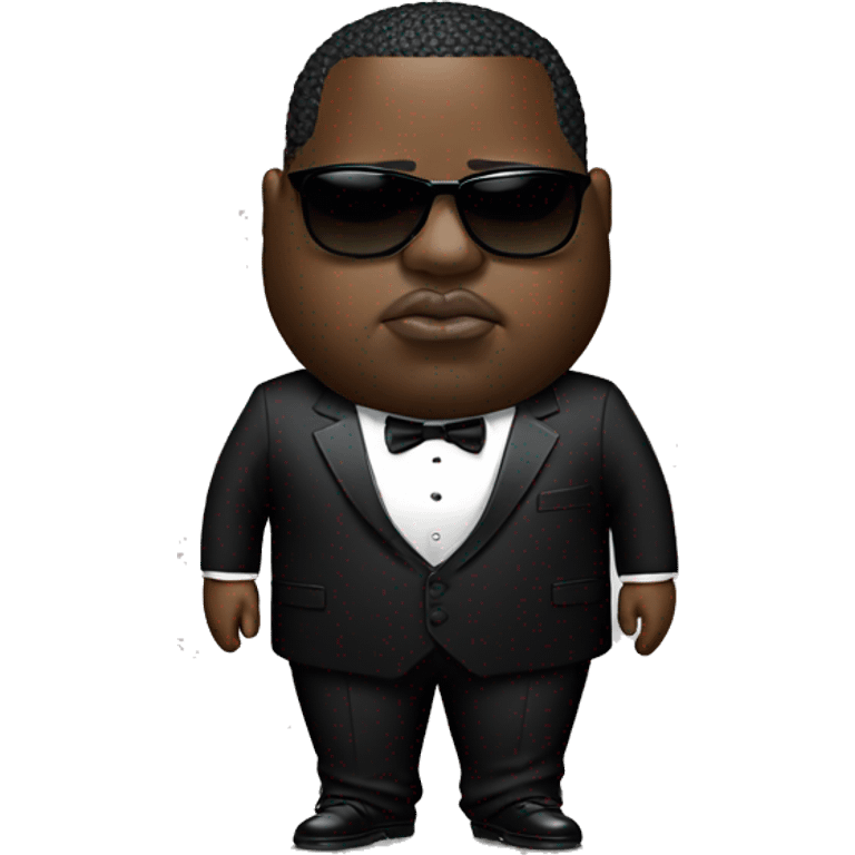 Notorious big wearing a tuxedo emoji