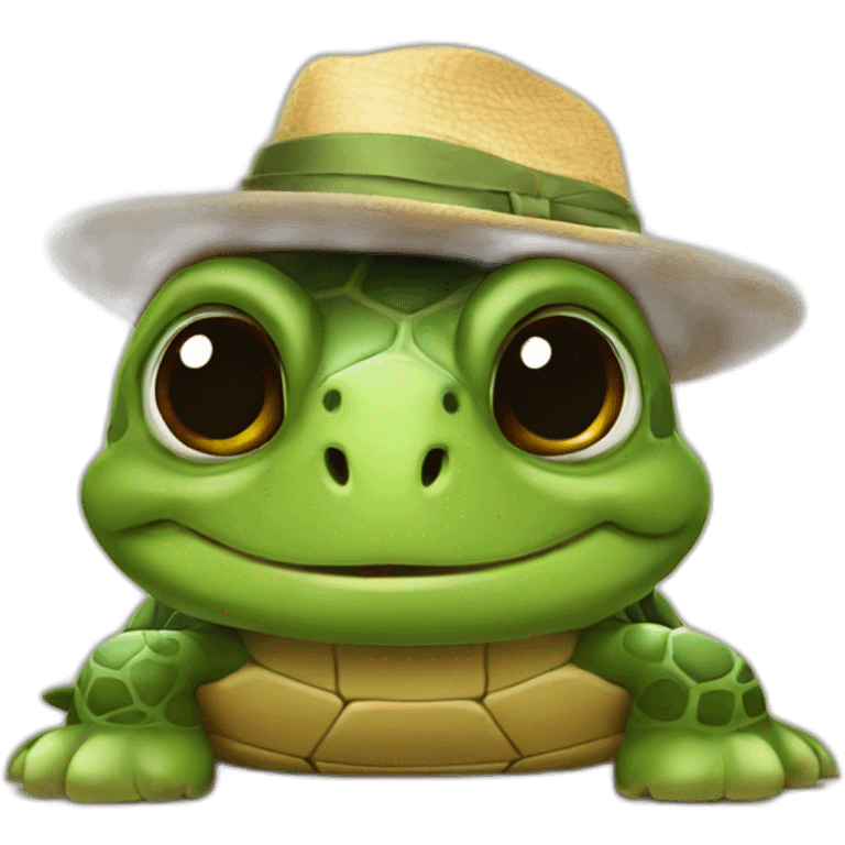 turtle with hat emoji