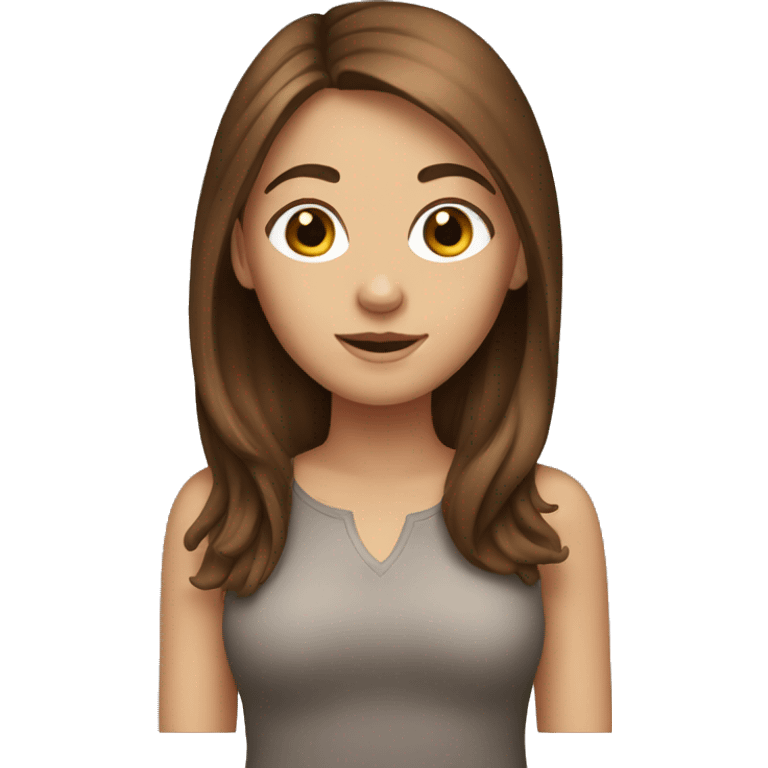 Girl with brown hair  emoji