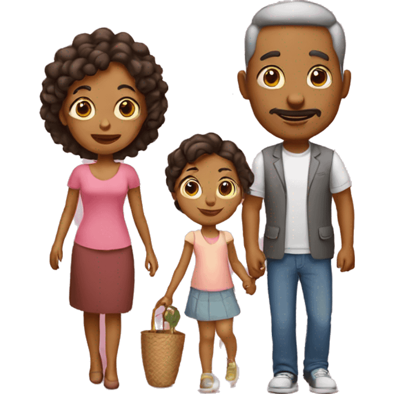 Papa-mama-hija emoji