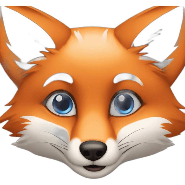 Fox with blue eyes emoji