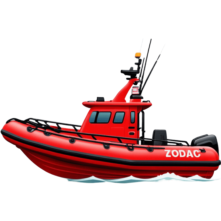 Rescue Boat - Zodiac Pro 850 (Model Year: 2022) (Iconic colour: Red and black) emoji