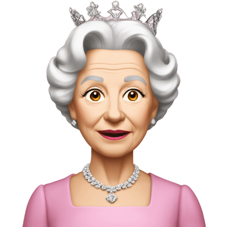 queen elisabeth, pink iphone emoji