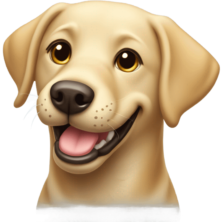 Labrador smiling emoji