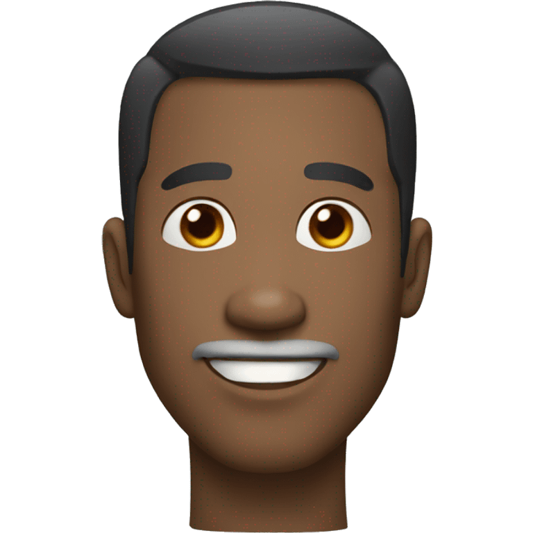 older black male with short black hair, average sized nose, gap in front top two teeth emoji