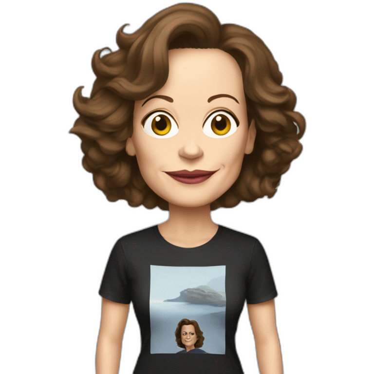 sigourney weaver cartoon wearing tee emoji