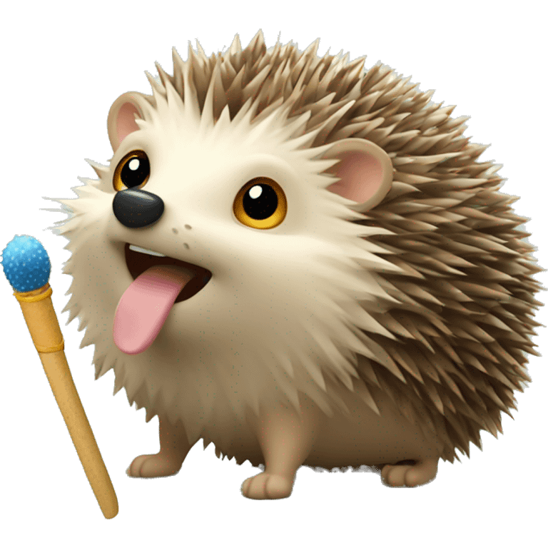 Hedgehog with wonder stick  emoji