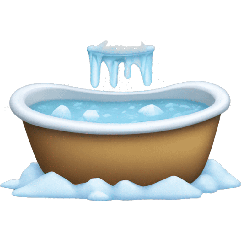 bath with ice  emoji