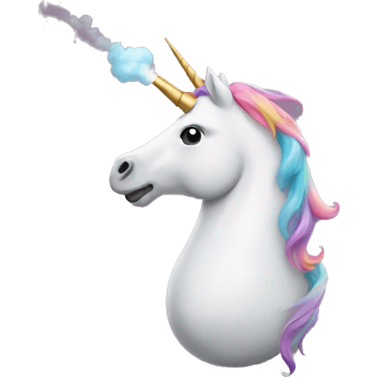 unicorn vaping emoji