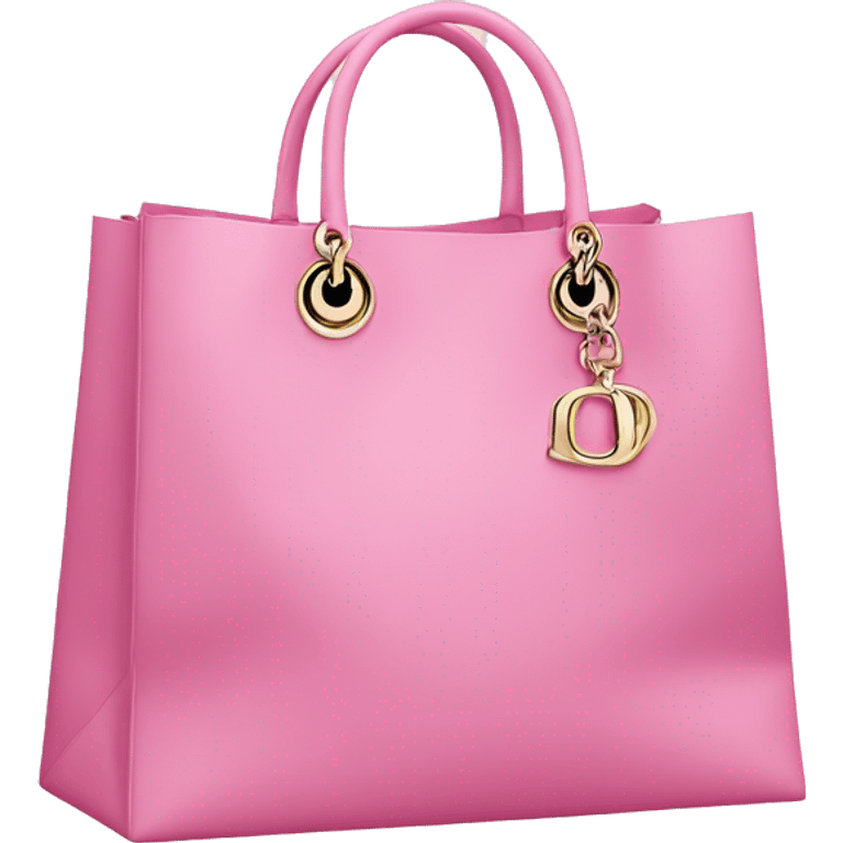 pink shopping bags Dior  emoji