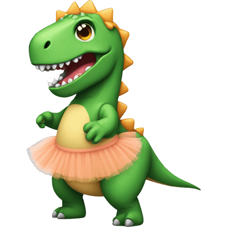 dinosaur wearing a tutu emoji