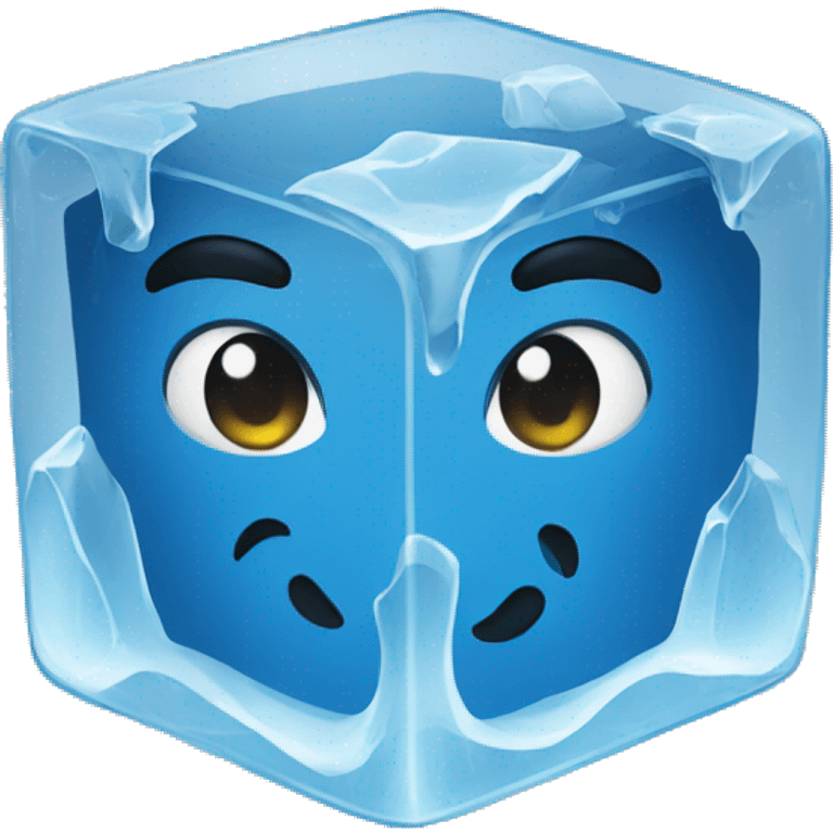 Ice cube in cube emoji