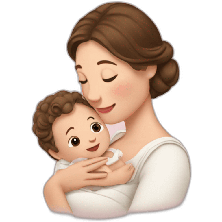 Femme française et son bébé emoji