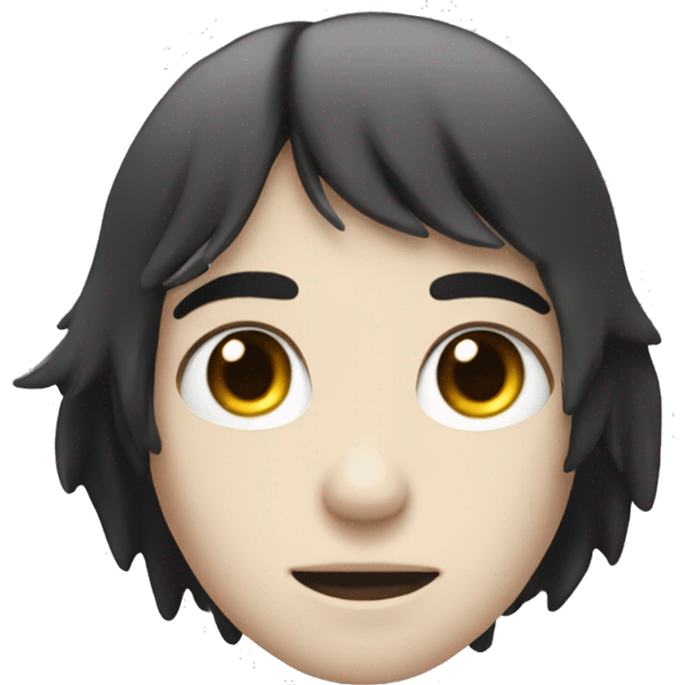 single eyelid white skin black hair boy emoji