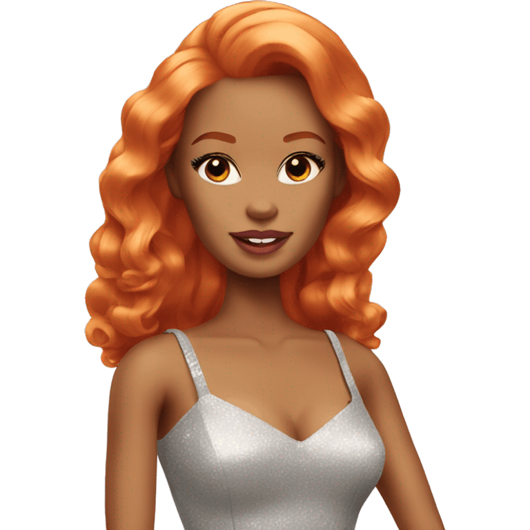 glamorous ginger barbie  emoji