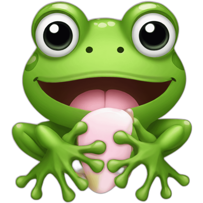 frog with manicure emoji