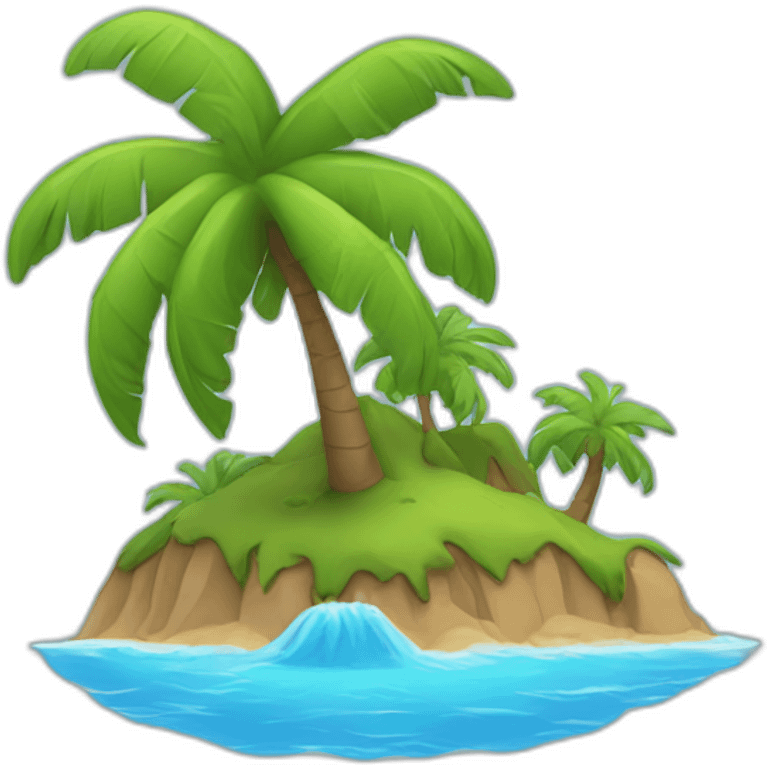 island with palm tree emoji