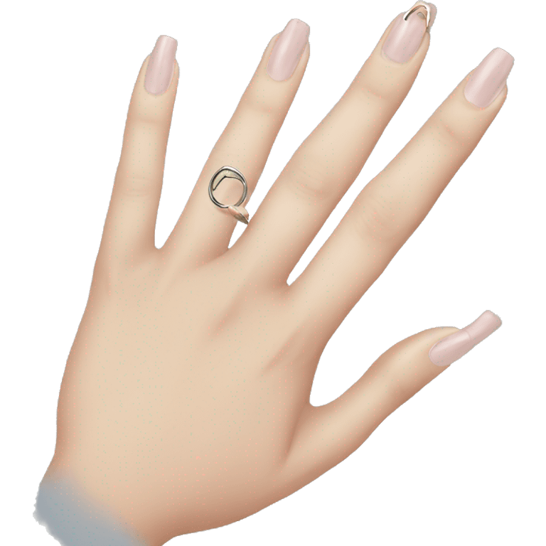 Nails with a ring on it  emoji