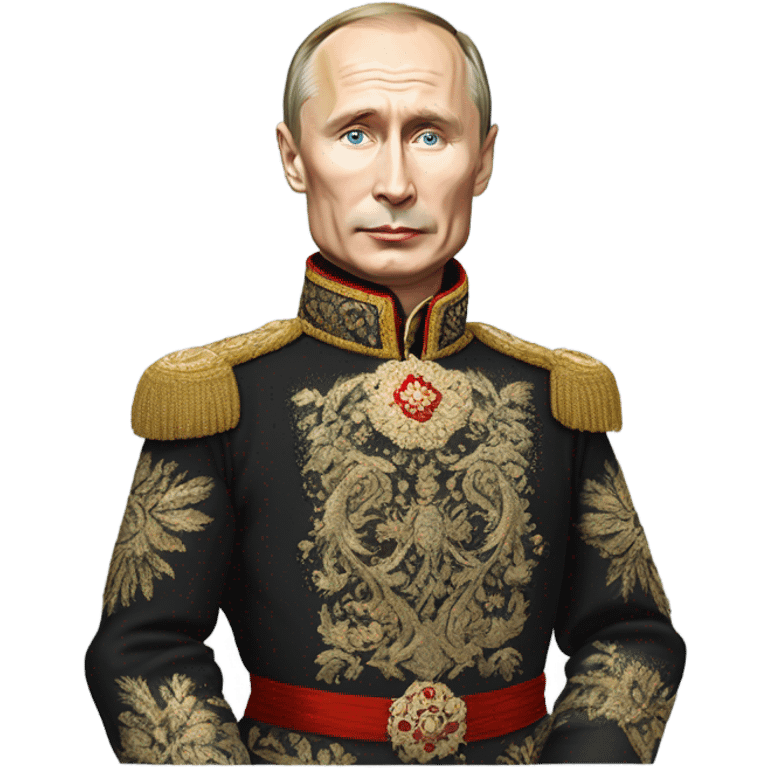 vladimir putin in Romanov dress, full total body emoji