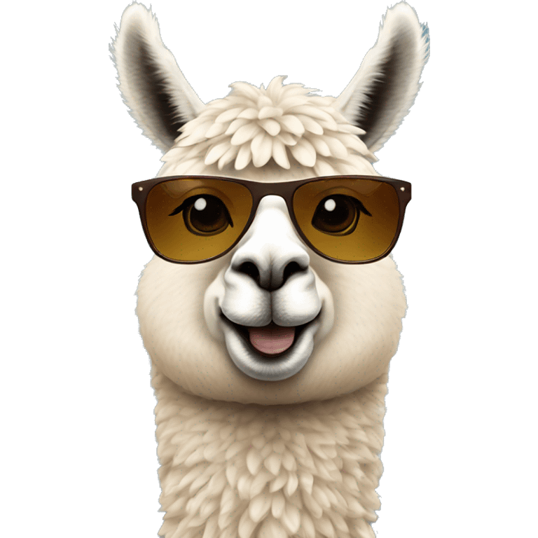 alpaca man sunglasses emoji