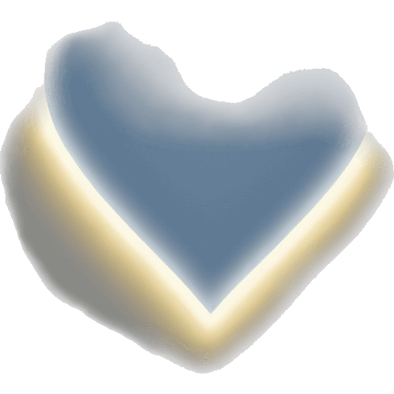 glowing heart in white outline emoji