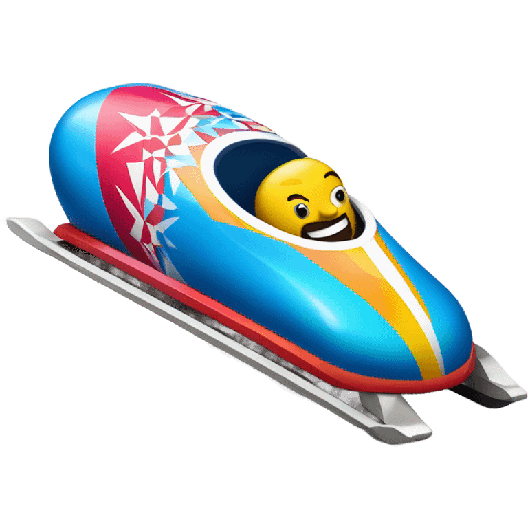 Crazy bobsleigh emoji