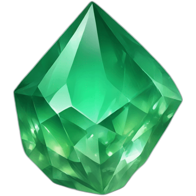 Green crystal casual game icon emoji