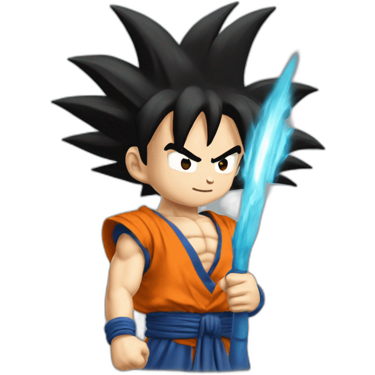 Goku haciendo una peineta emoji