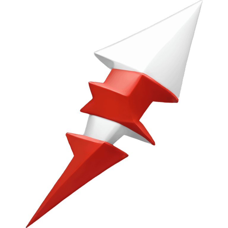 red and white lightning bolt emoji