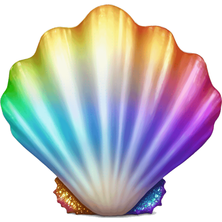 Sparkling rainbow seashell  emoji