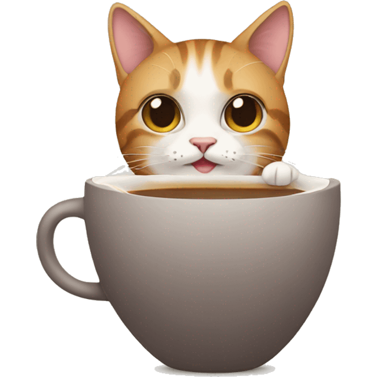 Cat with coffee  emoji