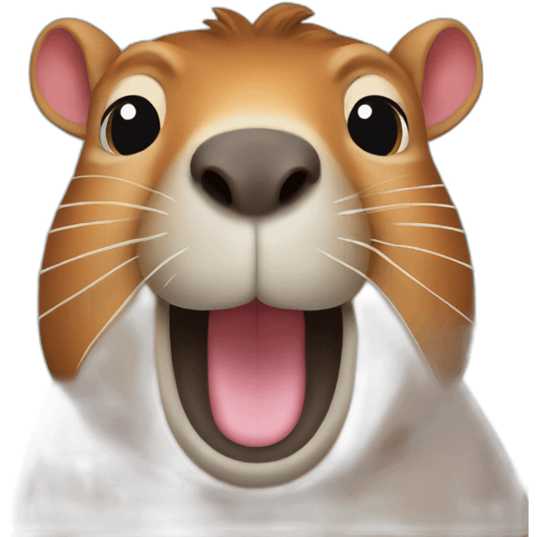 happy capibara face emoji