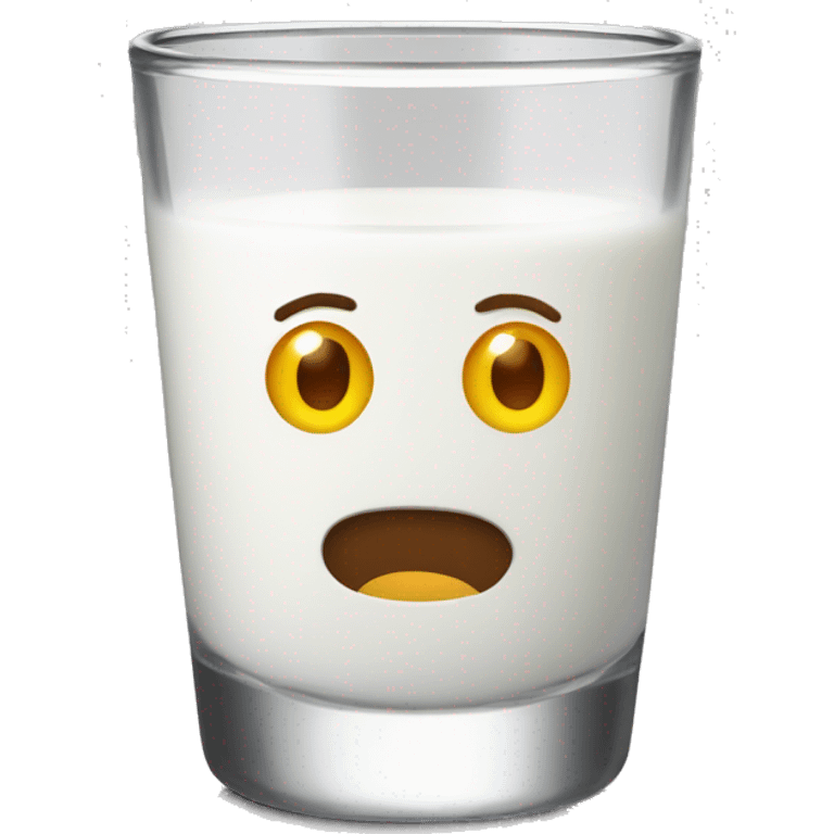 Milk in shot glass emoji