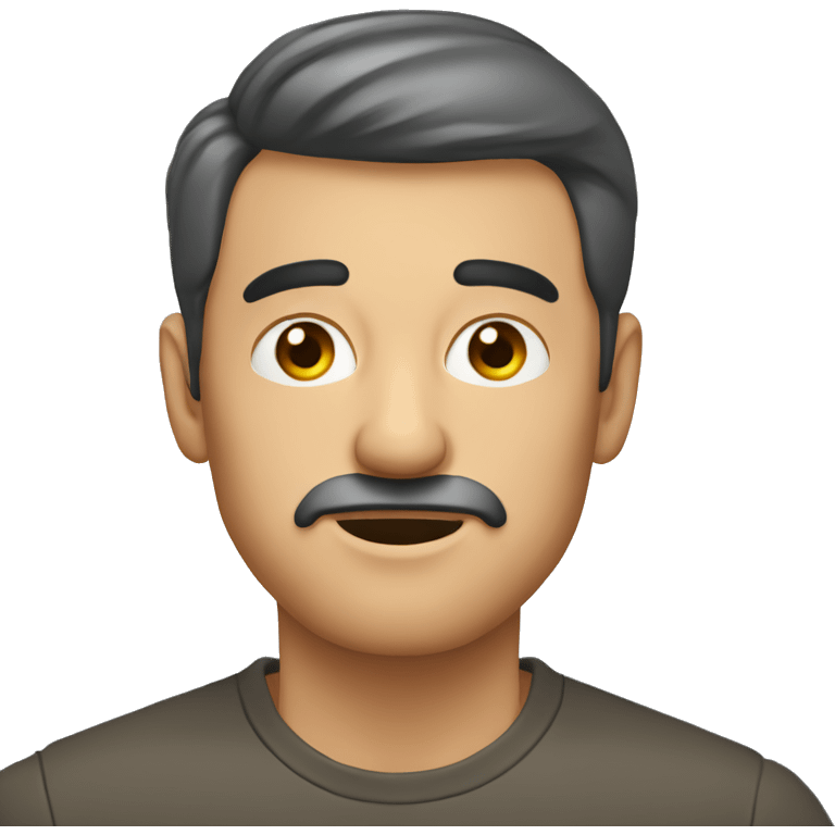 Hombre moviendo las cejas  emoji