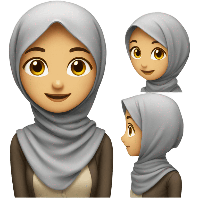 Muslim girl smiling  emoji