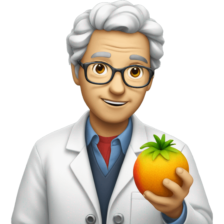 scientist creating a new fruit emoji