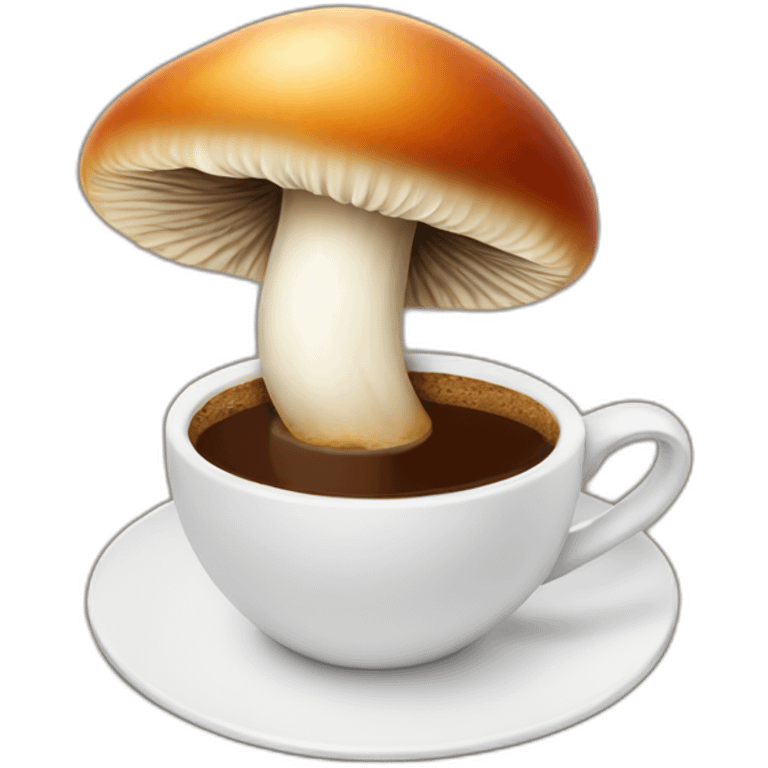 Mushroom coffee emoji