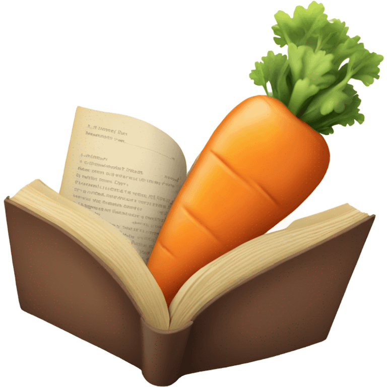 carrot reading book emoji