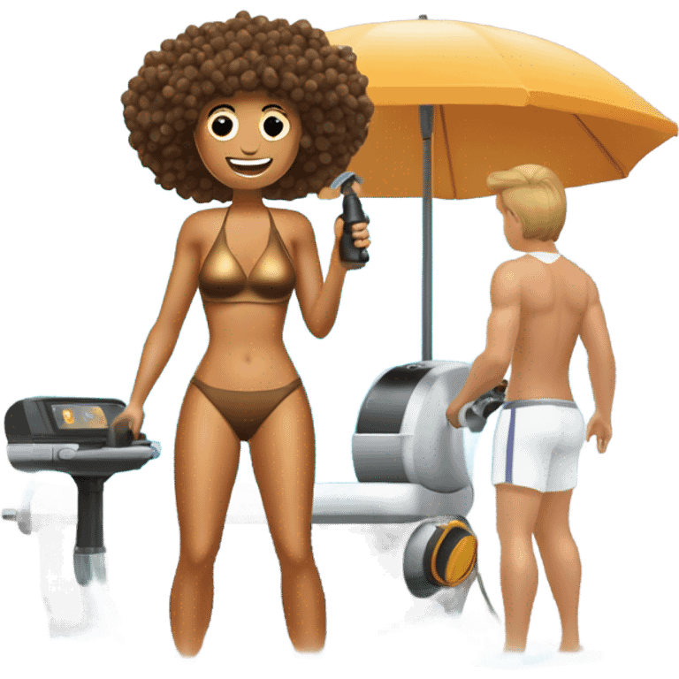 Spray tanning emoji