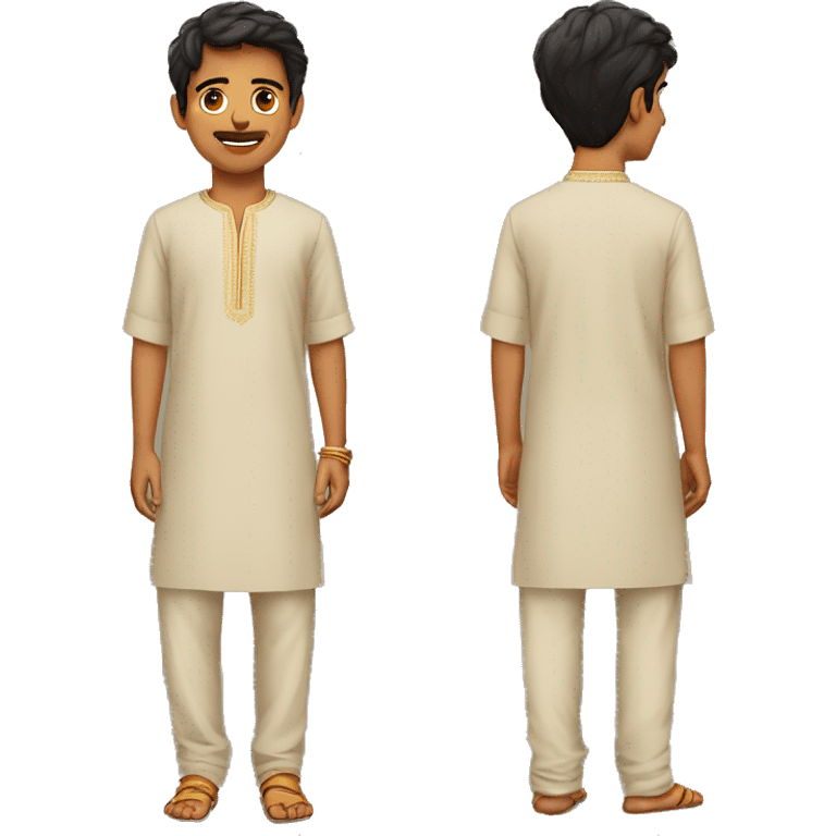 15 years boy in kurta pujma  emoji