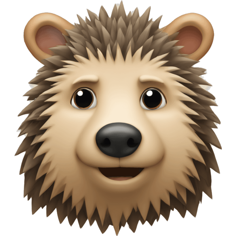 a mixture of a hedgehog and a bear emoji