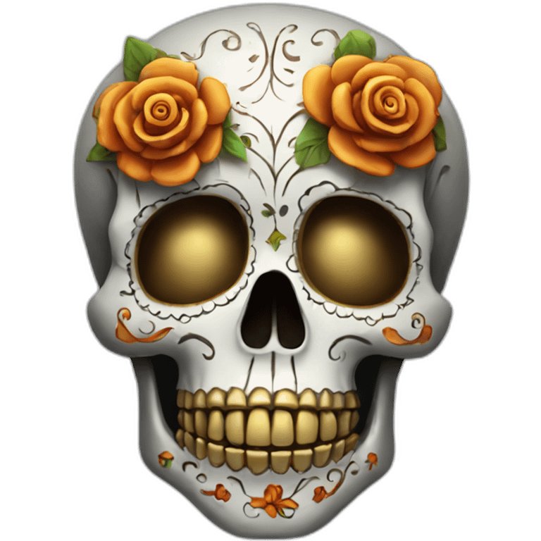 skull day of dead emoji