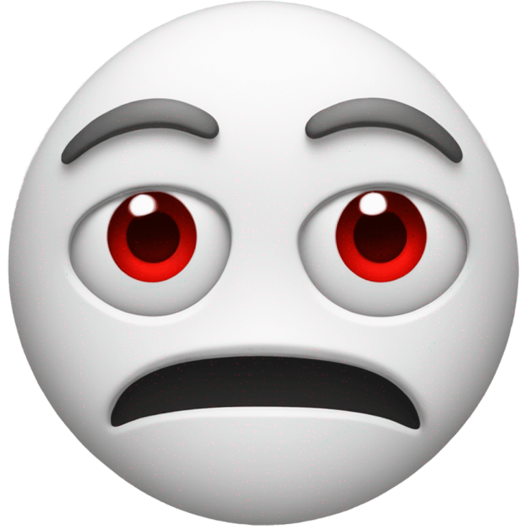 Emoji with red in the whites of its eyes emoji